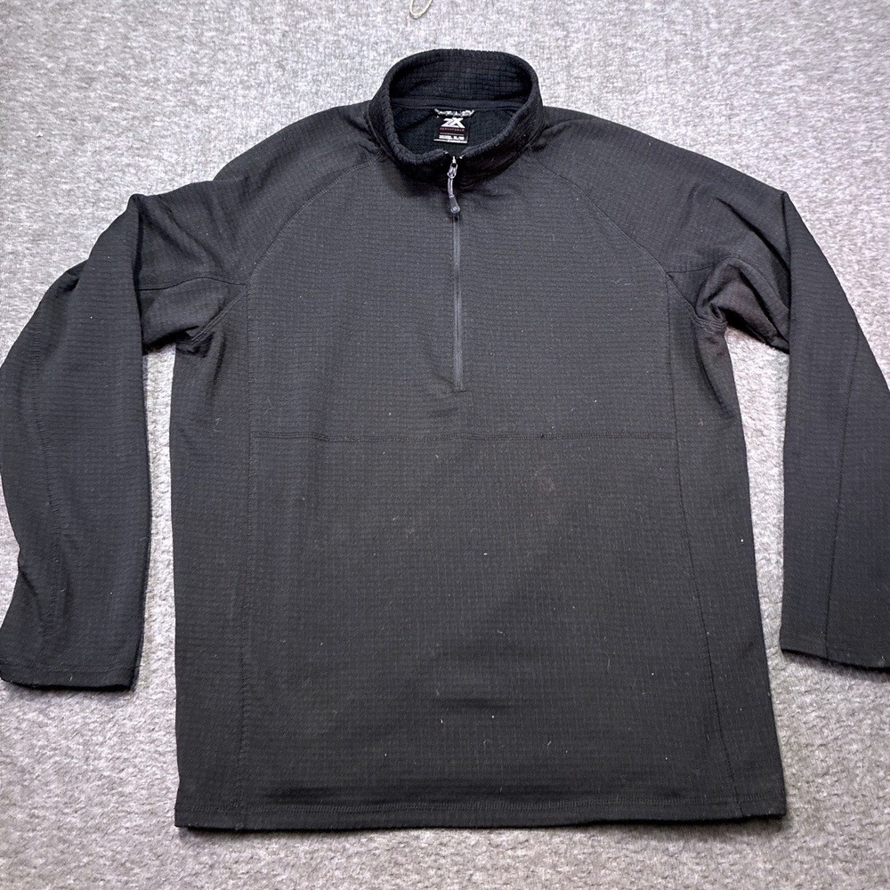 Zero Exposure Grid Fleece Shirt Mens‎ XL Half Zip Pullover Black Athletic Hike